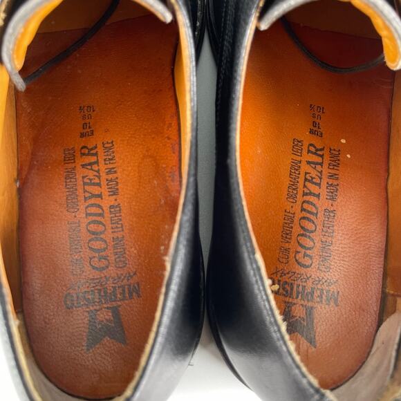 Mephisto Air Relax Goodyear Welt Men 10.5 Black Pebbled Leather Plain Toe Casual main image 9